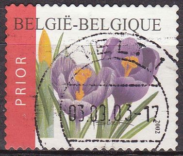 Belgica 2002 Scott 1937 Sello Flores Crocuses Usado Michel 3191 Belgique 