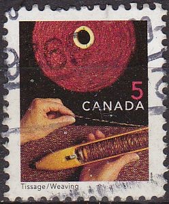 CANADA 1999 Scott 1677 Sello Artesania Oficios Textil Tejedor Usado Michel 1767 