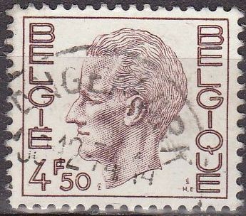 Belgica 1974 Scott 754 Sello Rey Balduino 4,50Fr usado Belgique