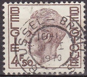 Belgica 1974 Scott 754 Sello Rey Balduino 4,50Fr usado Belgique