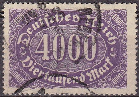 Deutsches Reich 1922 Scott 207 Sello Serie Basica Numeros 4000 usado Alemania Michel255