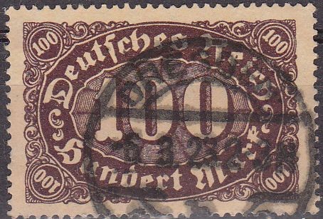 Deutsches Reich 1922 Scott 199 Sello Serie Basica Numeros 100 usado Alemania Michel247 