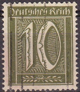 Deutsches Reich 1922 Scott 138 Sello Serie Basica Numeros 10 Usado Alemania 