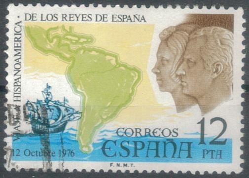 ESPANA 1976 (E2370) Viaje a Hispanoamerica de los Reyes de Espana 12 1 INTERCAMBIO