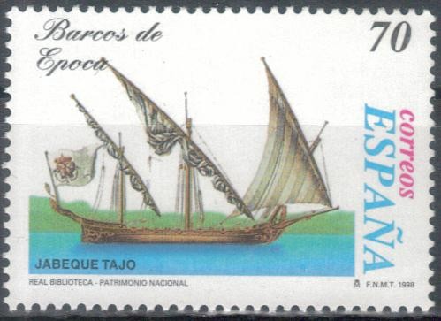 ESPAÑA 1998 (E3541) Barcos de epoca - Jabeque Tajo 70p