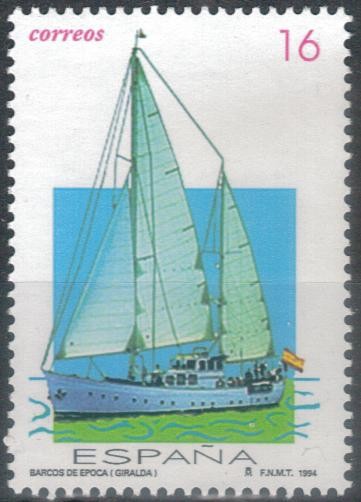 ESPAÑA 1994 (E3314) Barcos de epoca - Giralda 16p