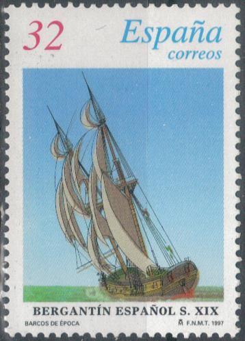 ESPANA 1997 (E3476) BARCOS DE EPOCA Bergantin del siglo XIX 32p