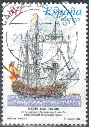 ESPANA 1995 (E3351) BARCOS DE EPOCA Navio San Telmo 30p