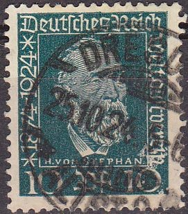 Deutsches Reich 1924 Scott 340 Sello Heinrich Von Stephan 10 usado Michel368 Alemania Allemagne