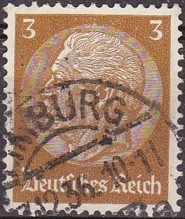 Deutsches Reich 1933 Scott 416 Sello 85 Cumpleaños de Von Hindenburg Usado 3 Alemania Allemagne Germ