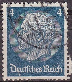 Deutsches Reich 1933 Scott 417 Sello 85 Cumpleaños de Von Hindenburg 4 Usado Michel514 Alemania Alle