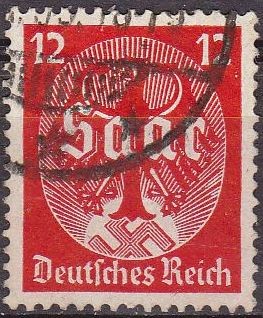 Deutsches Reich 1934 Scott 445 Sello º SAAR Aguila Alemana Michel 12 Mi545 Yvert 510 