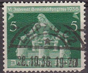 Deutsches Reich 1936 Scott 474 Sello º Congreso de Comunidades Alemanas 5 Michel618 Alemania Allemag