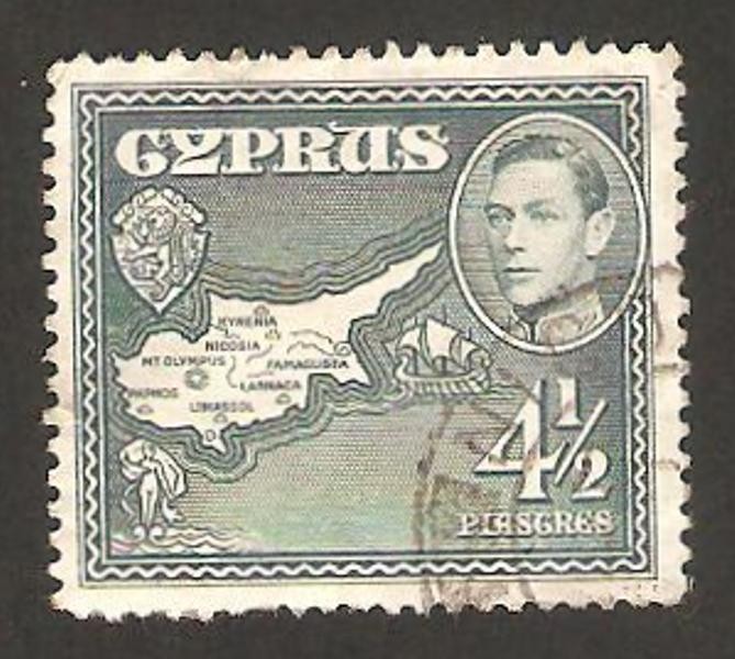 george VI, mapa de la isla