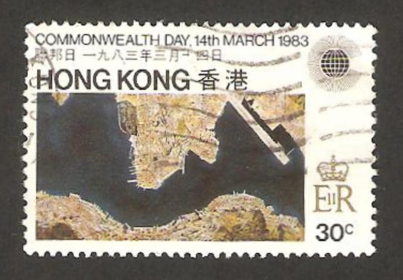 405 - Dia de la Commonwealth, vista aérea de Hong Kong