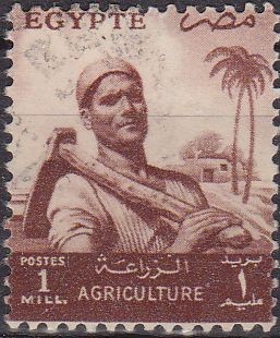 EGIPTO EGYPTO 1955 Scott 368 Sello Agricultura Agricultor Usado Michel PAL70 