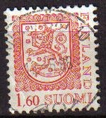 FINLANDIA 1986 Scott 711 Sello Serie Basica Heraldica usado Michel 981 Suomi Finland