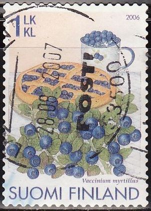 FINLANDIA 2006 Sello Serie Frutas Arandanos Usado Suomi Finland