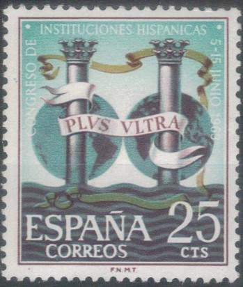 ESPANA 1963 (E1513) Congreso de Instituciones Hispanicas - Alegoria 25c