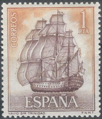 ESPANA 1964 (E1605) Homenaje a la Marina Espanola - Santisima Trinidad 1p