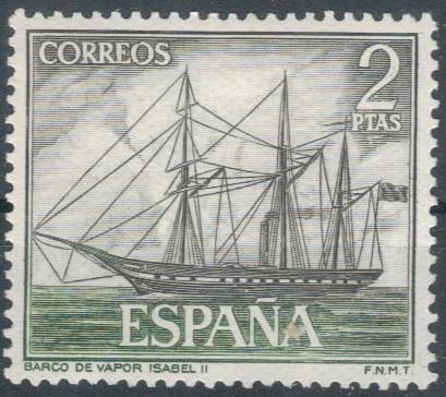 ESPANA 1964 (E1607) Homenaje a la Marina Espanola - Isabel II 2p