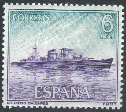 ESPANA 1964 (E1611) Homenaje a la Marina Espanola - Crucero Baleares 6p