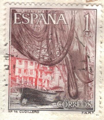 ESPANA 1965 (E1648) Serie Turistica - Cudillero Asturias 1p v