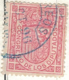 ESPANA 1896 (E230) Escudo de Espana sin valor rosa 