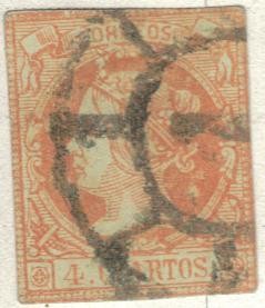 ESPANA 1860 (E52) Isabel II 4cuartos 2
