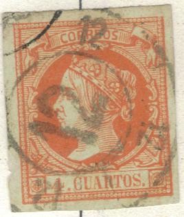 ESPANA 1860 (E52) Isabel II 4cuartos