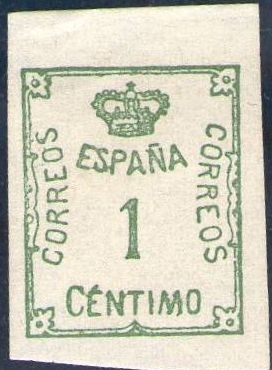ESPAÑA 1920 291 Sello Nuevo Corona y Cifra 1c Sin Goma Espana Spain Espagne Spagna