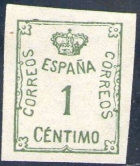 ESPAÑA 1920 291 Sello Nuevo Corona y Cifra 1c Sin Goma Espana Spain Espagne Spagna