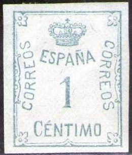 ESPAÑA 1920 291 Sello Nuevo Corona y Cifra 1c Sin Goma Espana Spain Espagne Spagna