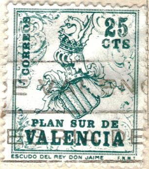 ESPANA AUTONOMIAS VALENCIA 1963 (E1) Escudos 25c