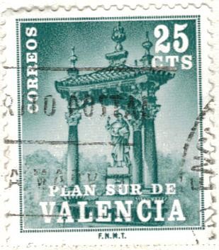 ESPANA AUTONOMIAS VALENCIA 1971 (E6) Casilicio de San Vicene Ferrer 25c