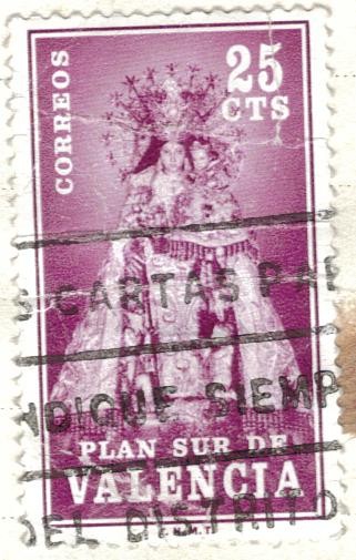 ESPANA AUTONOMIAS VALENCIA 1973 (E7) Virgen de los Desamparados 25c