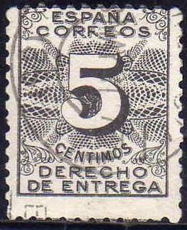 España 1931 592 Sello º Cifras Derecho de Entrega 5c