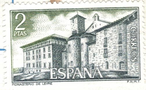 ESPANA 1974 (E2229) Monasterio de Leyre - vista exterior 2p