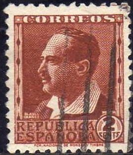 ESPAÑA 1932 662 Selloº  Personajes Vicente Blasco Ibañez 2c República Española