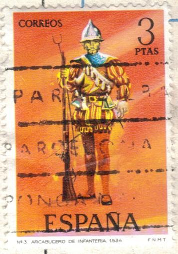 ESPANA 1973 (E2141) Uniformes militares 3p