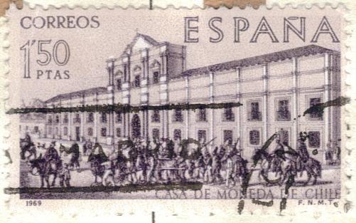 ESPANA 1969 (E1940) Forjadores de America - Casa de la Moneda de Chile 1.50p