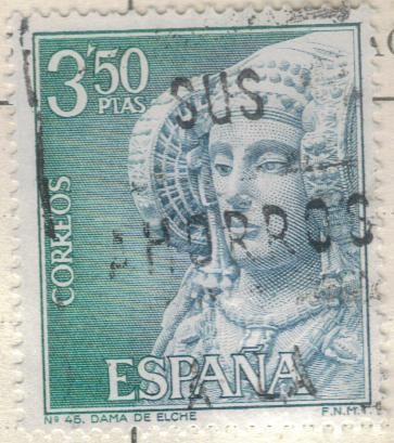 ESPANA 1969 (E1937) Serie turistica - Dama de Elche 3.50p