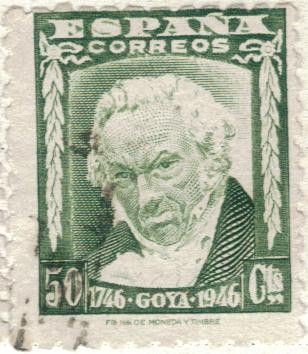 ESPANA 1946 (E1006 ) II Centenario del nacimiento de Goya 50c