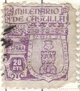 ESPANA 1944 (E974) Milenario de Castilla 20c 2 INTERCAMBIO