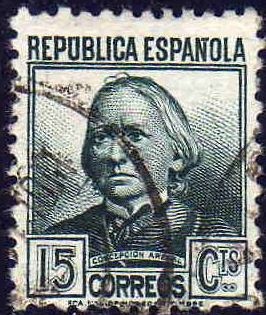 ESPAÑA 1934 683 Sello Personajes Concepcion Arenal 15c Usado Republica Española Espana Spain Espagne
