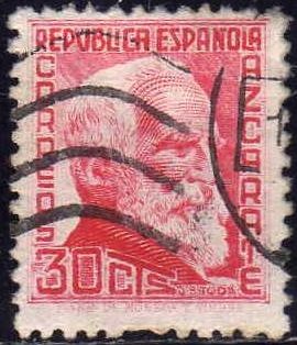 España 1935 686 Sello º Personajes Gumersindo de Azcarate 30c Republica Española