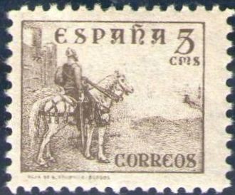 ESPAÑA 1938 816 Sello Nuevo Rodrigo Diaz de Vivar El Cid 5c Espana Spain Espagne Spagna Spanje Spani