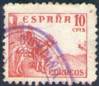 ESPAÑA 1938 818 Sello Rodrigo Diaz de Vivar El Cid 10c usado Spain Espagne Spagna Spanje Spanien 