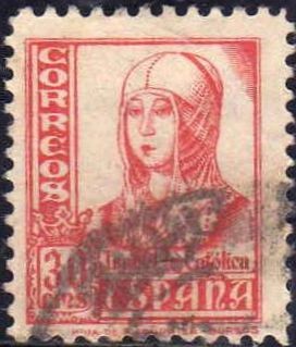 España 1938 823 Sello º Isabel la Católica 30c Michel.773 Yvert583 