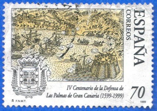 ESPANA 1999 (E3649) IV Centenario de la Defensa de las Palmas de Gran Canaria 70 